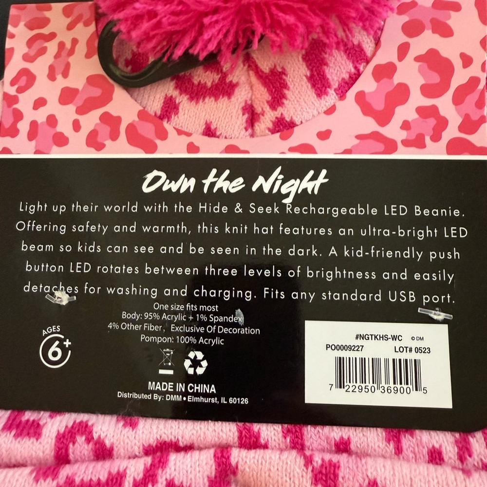 Pink LED Beanie - Picture 3 of 6